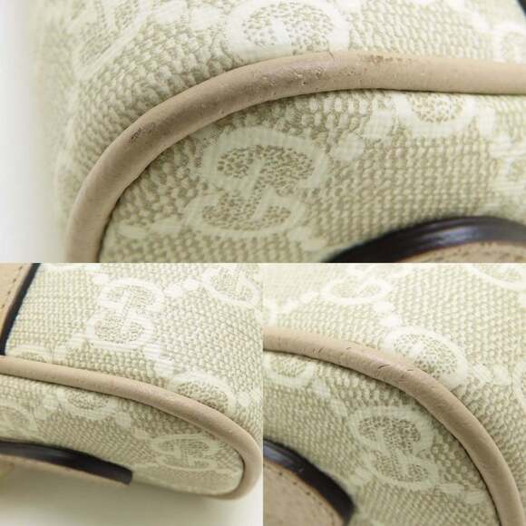 GUCCI Authentic Cream Leather Shoulder Bag - Picture 6 of 10